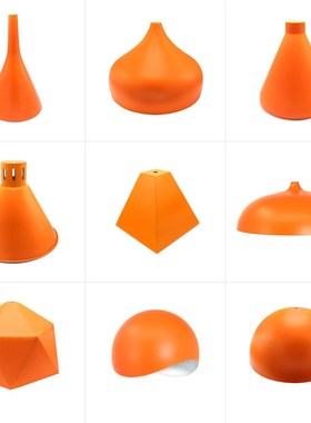 橙色灯罩 创意橘色E27灯头用铁艺高档大气极简吧台餐厅画室幼儿园