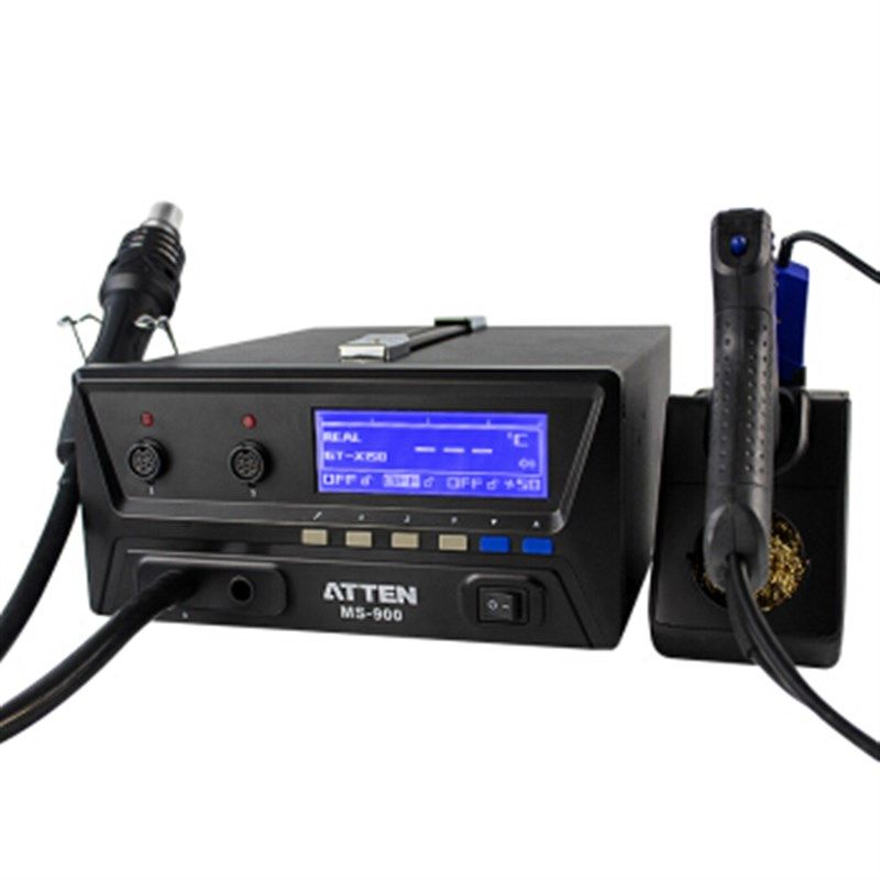 安泰信ATEEN焊台电烙铁镊子热风枪吸锡焊台四合一500w  MS-900