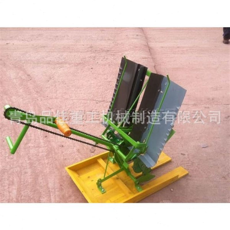 农用手摇式插秧机 小型便携式水稻种植机 双行T人力步退式栽苗机