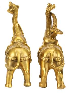 铜大象摆件一对吸水象铜象工艺品店Z铺家居摆件