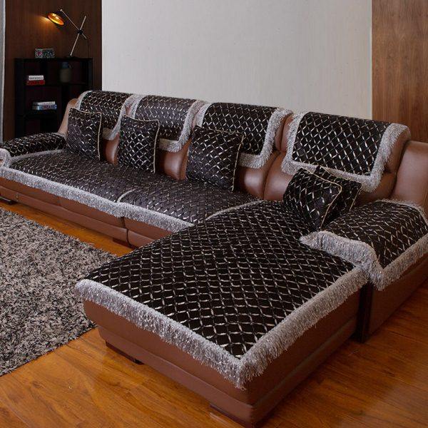 真皮沙发垫防滑布艺坐垫四季欧式全盖棕色皮沙发套罩沙发巾定做,居家布艺,沙发垫,淘宝优惠券,粉丝福利购,淘宝优惠卷