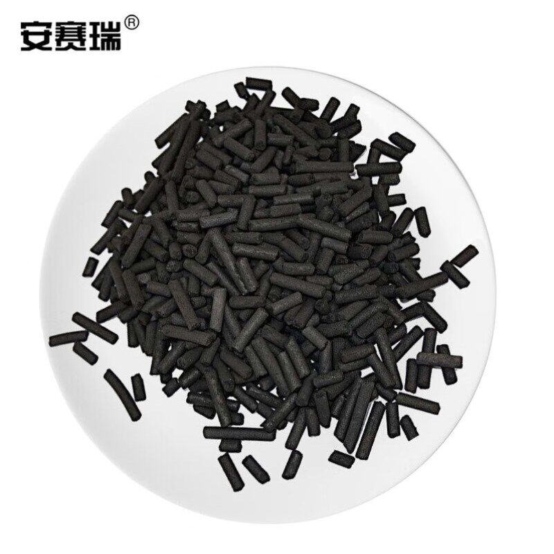 安赛瑞煤质柱状活性炭废气尾气处理喷漆房处J理4mm25kg/袋过滤颗
