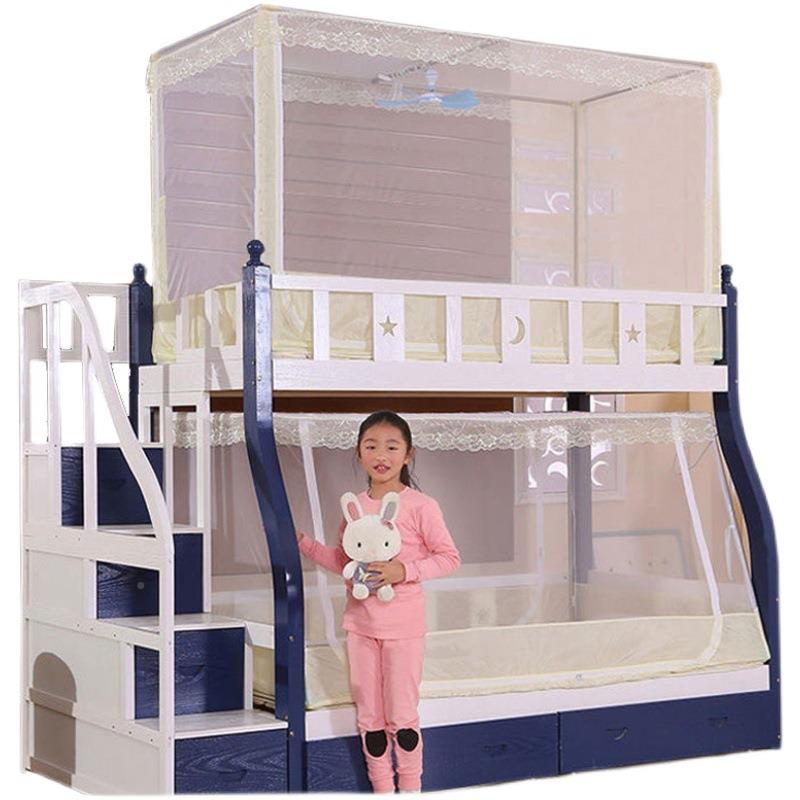 ?子母蚊F76H55JM帐1儿童家用梯形床双层高低床双架床1.21m.3床5m.