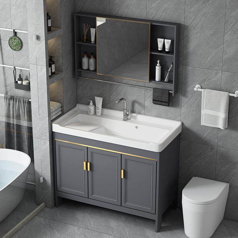 台落地式带搓衣板室柜组合太空铝洗衣浴柜阳洗衣槽池台286陶瓷洗,家装主材,浴室柜,淘宝优惠券,粉丝福利购,淘宝优惠卷