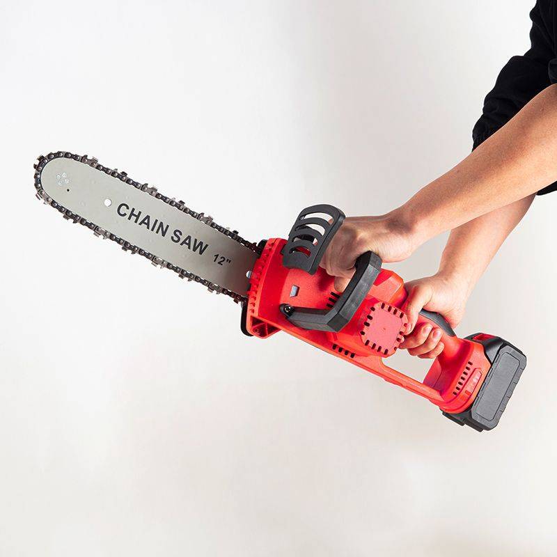 迷你电锯伐木锯锂电链锯充电式砍树家用小型手持手提电动园林锯