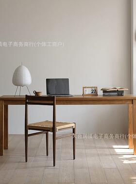 实木长条桌子靠墙窄桌子办公桌GFZ188双桌人书家用电脑桌学复古工