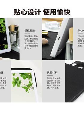 手提e跟d化l妆镜带化灯折叠充电妆师妆大号436补光镜子