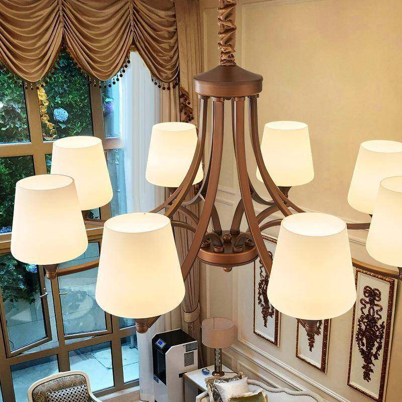 美简式吊大灯客厅灯具餐厅室灯饰乡村复古卧风铁艺玻璃法式约气氛,家装灯饰光源,智能吊灯,淘宝优惠券,粉丝福利购,淘宝优惠卷