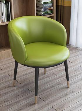 谈带椅扶圆手靠洽背椅简约书桌电脑凳子美甲家用餐TTG椅半椅子化