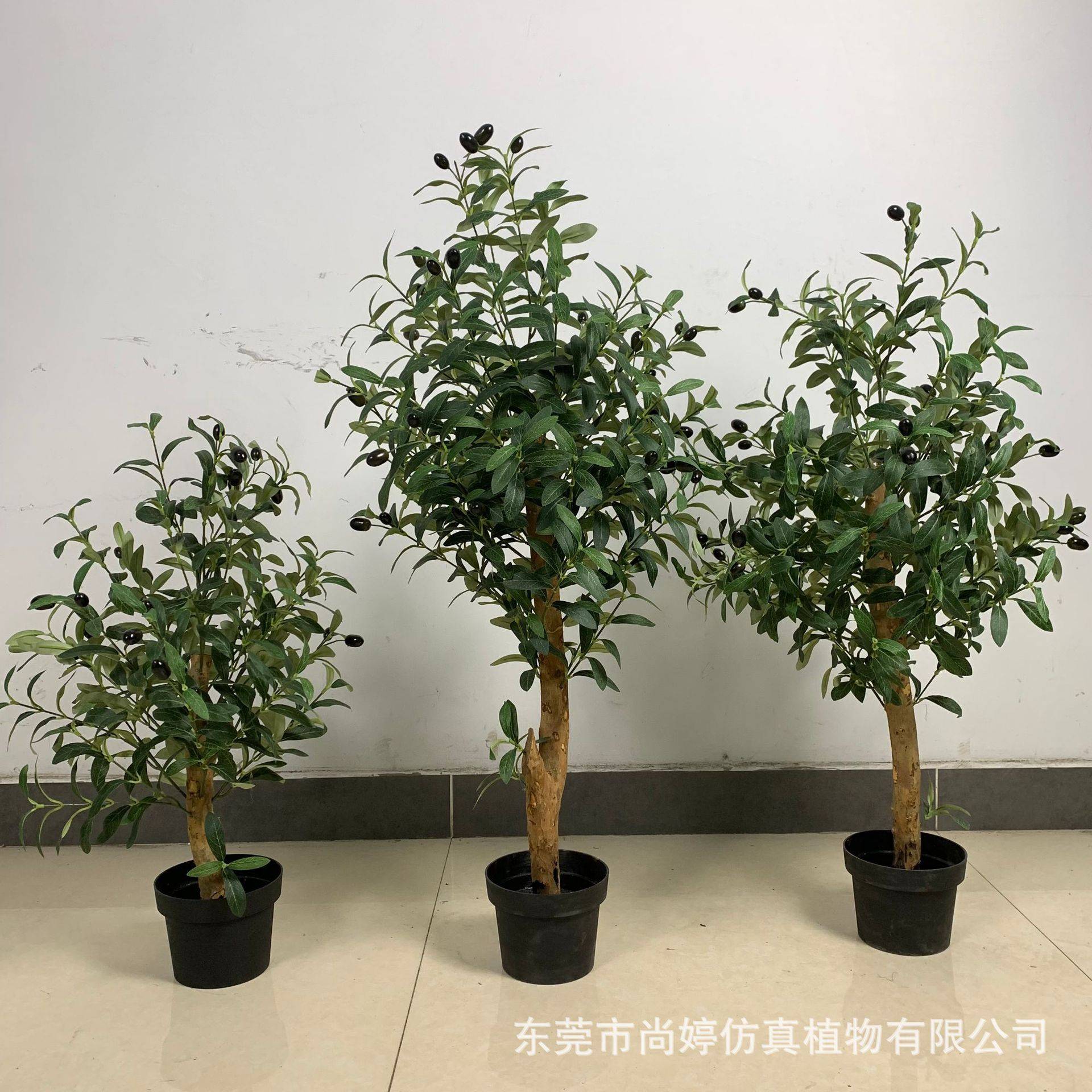 仿真橄榄树盆栽实木杆  室内装饰摆件大型仿真绿植盆景厂家