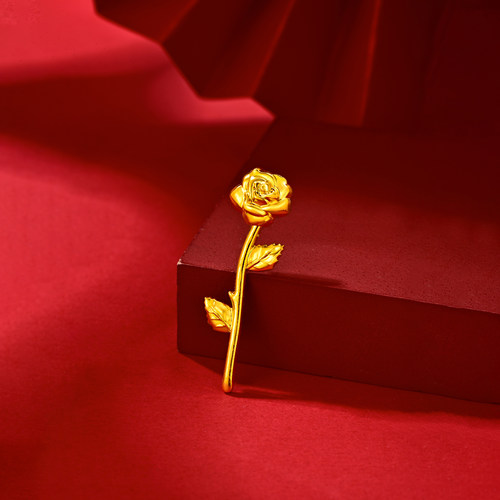 足金999黄金玫瑰花纯金
