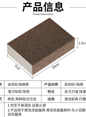 海绵砂纸砂块抛光文玩打磨沙纸木工打磨砂砖抛光海棉砂块板耐磨