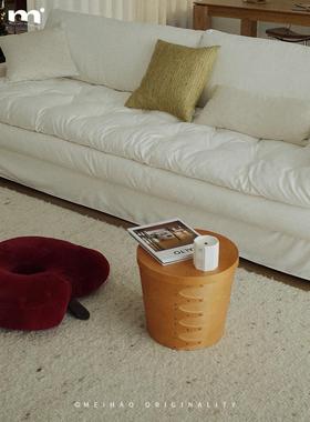 craster夏克盒复古收纳盒中古ins实木小众圆形收纳筐高颜值床头柜