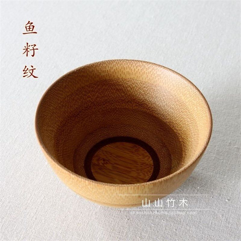 竹 鱼籽纹 竹碗 茶道 香道 盘子 果盘 点心盘 手工 雕刻 山山竹木