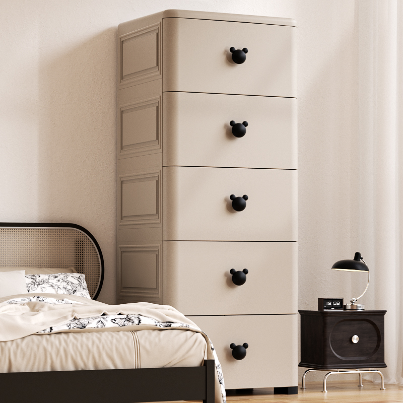 加厚抽屉式收纳柜子卧q室客厅床头置物柜盒家用五斗柜橱多层储物