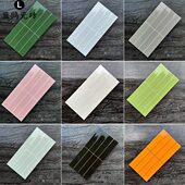 北欧厨房卫生间瓷砖亮面质感砖300x600浴室墙砖网红格子砖面包砖