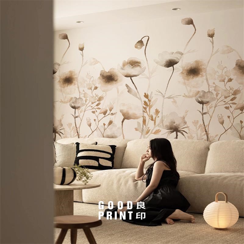 3D现代轻奢简约客厅背景墙定制墙布餐厅卧室Q无缝无纺布墙纸壁纸