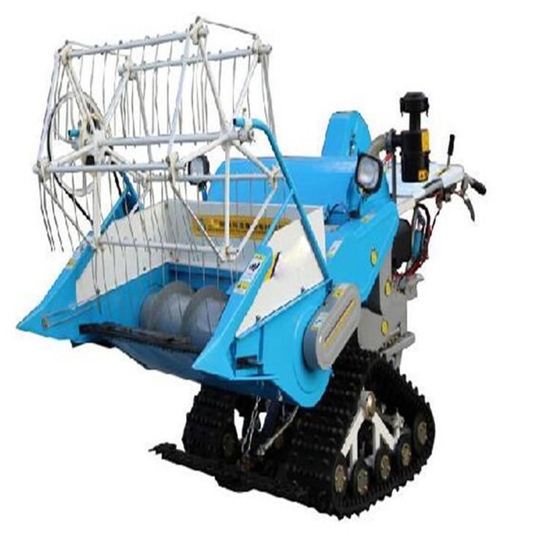 小麦水稻联合收割k机  山地稻谷履带式割麦机 电启动水稻收割脱粒