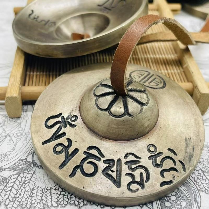 尼泊尔纯手工青铜碰m铃碰钟响铃铜拔拉萨叮夏撞铃叮铛音疗声音清