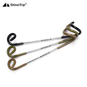 山趣猪尾巴不锈钢挂钩露营天幕杆灯架S型螺旋双头便携多用挂钩