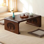 日式 榻榻米桌子茶桌实木炕桌家用阳台飘窗小茶几禅意地台矮桌炕几