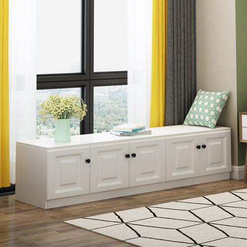 定制飘窗柜窗台柜储物柜自由组合简约欧式落地柜矮柜定做阳台柜