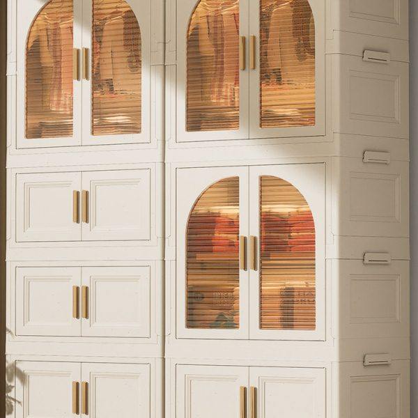 65cm免安装折叠儿童衣柜收纳柜宝宝书柜储物柜简易衣橱塑料置物架,住宅家具,儿童书柜,淘宝优惠券,粉丝福利购,淘宝优惠卷