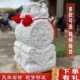 石雕貔貅门墩一对汉白玉家用狮子石鼓门口大象青石晚霞红门当别墅