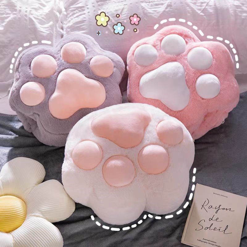 可爱猫爪暖手g抱枕被子两用办公室靠垫午睡枕毯子三合一车用靠枕