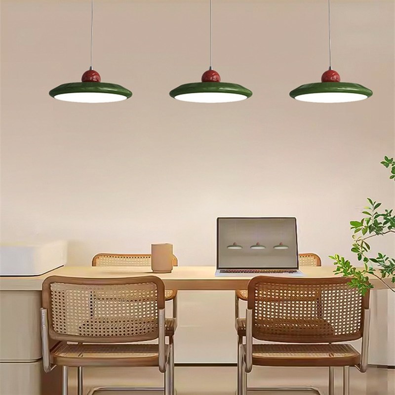 餐厅吊灯现代简约创意饭厅灯床头小吊灯法式奶油风飞碟Z吧台餐厅