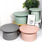 现代简约客边几北欧轻奢茶几迷你小圆桌家用休闲塑料圆餐台