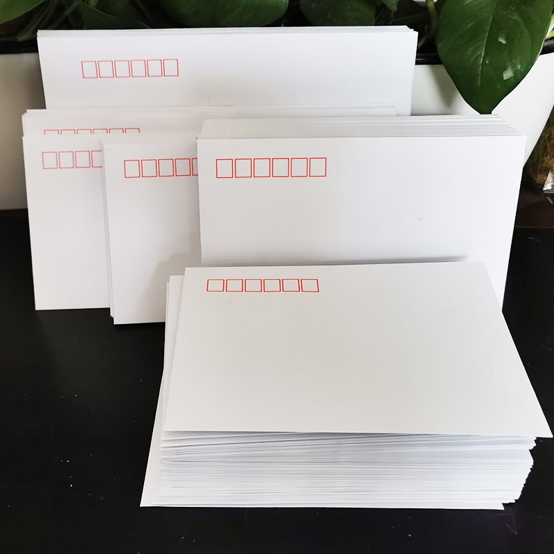 西式集邮白色信封平盖后开口有监制加厚1I40克C6首日封邮寄上开口