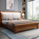 实木床轻奢现代简约软包双人床1米8主卧大气新中式 1.5m乌金木婚床
