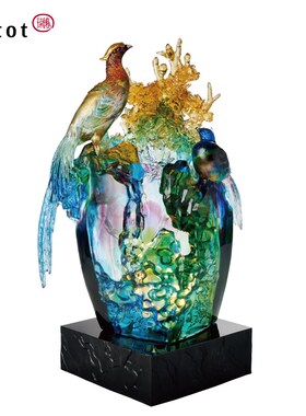 琉园tittot高端琉璃摆件工艺玄关酒柜客厅收藏品U商务礼物企业锦