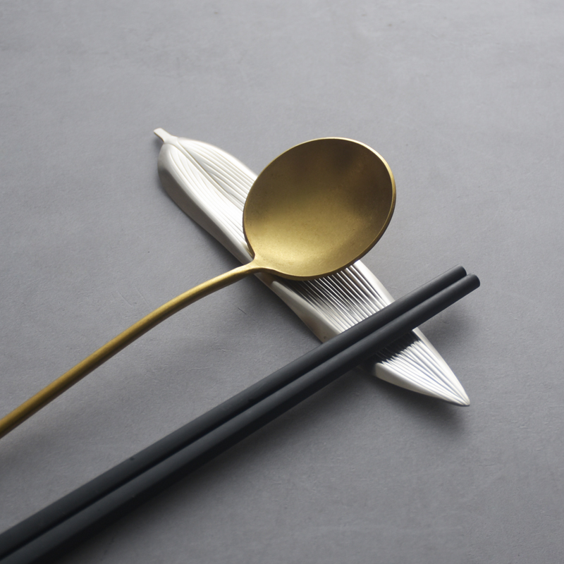 复古INSc 酒店筷托筷架筷枕 304不锈钢筷子托餐具置物笔架搁小摆