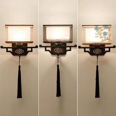 新中式刺厅绣灯床头31580灯饰客背景卧室书房过道灯墙家用中国风