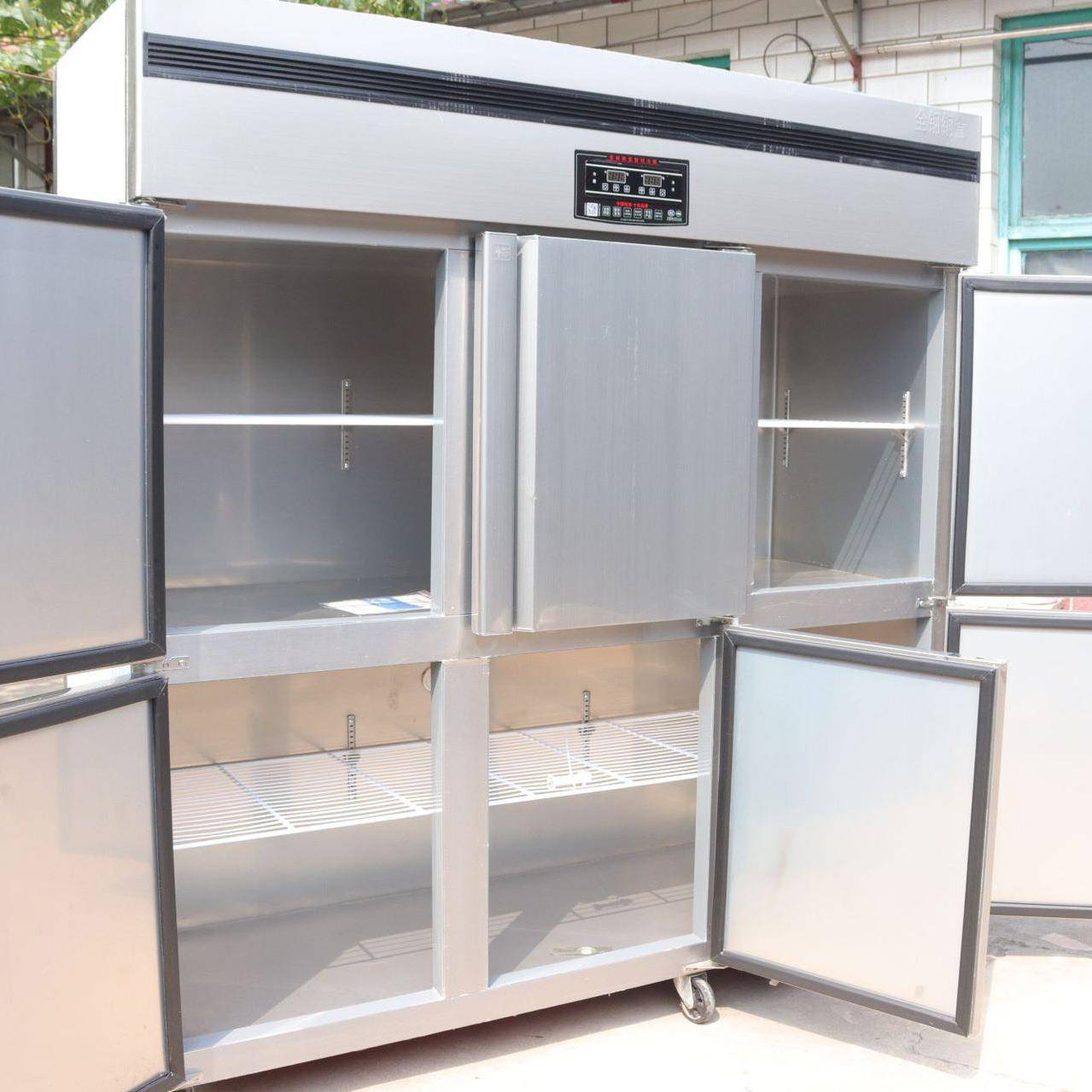 商用六门冰柜厨藏展柜示柜保鲜477冷冻柜具电6门双温冰冷箱铜管制