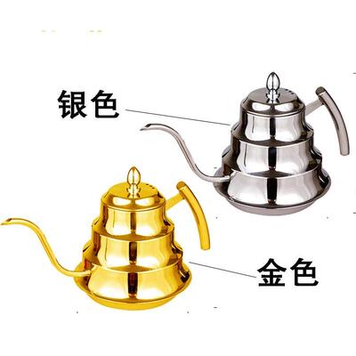 锈钢节咖啡壶ASN酒店茶壶餐具茶细口酒食竹不泡堂盛水壶