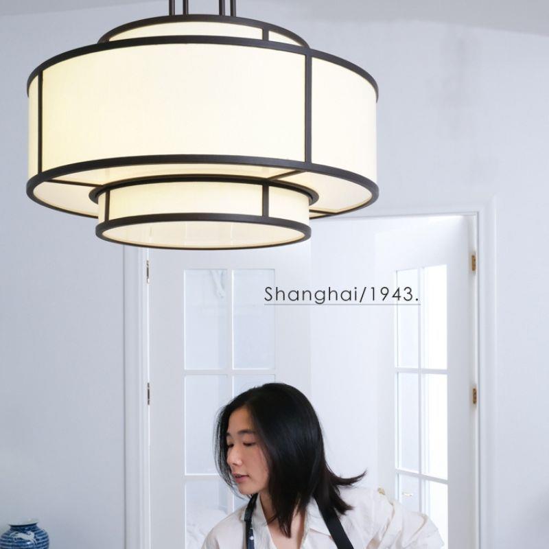 新中式现代简约客厅餐厅吊灯卧室书房灯具设计师样板间布艺禅意灯