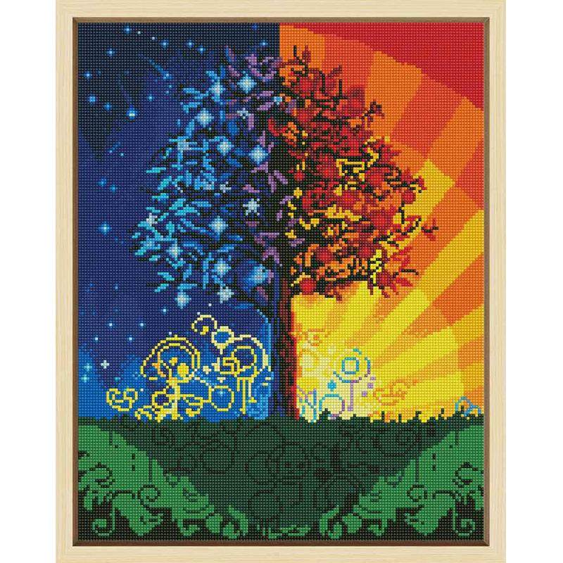 客厅装饰画满钻40*50绷框DIY钻石画发财树缤纷四季吾爱带框钻石画,居家布艺,钻石绣,淘宝优惠券,粉丝福利购,淘宝优惠卷