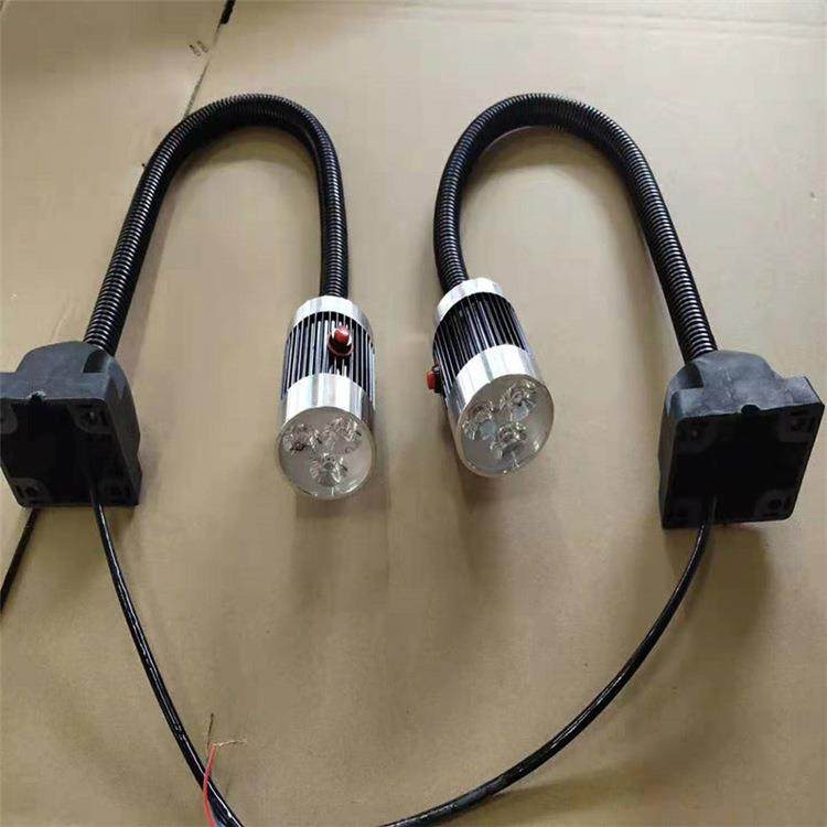 机床长臂工作灯防油防水LED黑色鹅颈24V220V磁铁工业设备照明台灯