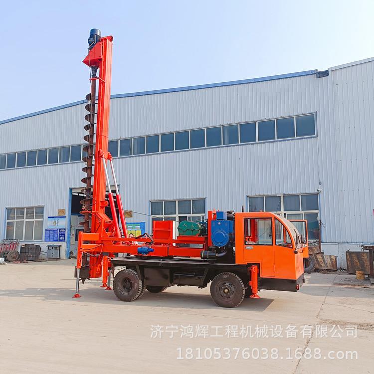 河北农村建筑地基打桩机 轮式长螺旋钻机 旋转油电两用旋挖钻机