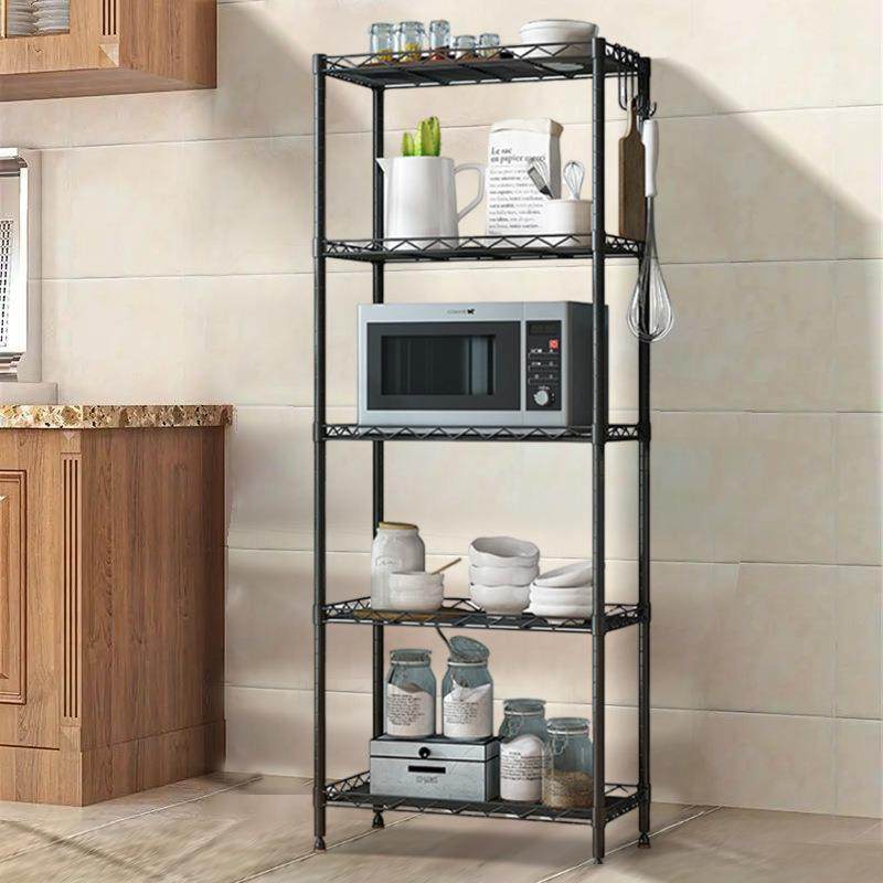 落地置物架厨房微波炉架子便携式储物架子家用收纳移动多层储物架