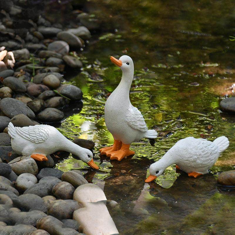 户外庭院假山鱼缸水池花园装饰造景创意仿真动物布置喝水鸭子摆件,家居饰品,户外/庭院摆件,淘宝优惠券,粉丝福利购,淘宝优惠卷