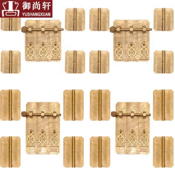全黄铜中式仿古典山水人物顶箱柜书柜衣柜铜配件红木家具合页拉手,基础建材,脱卸合页,淘宝优惠券,粉丝福利购,淘宝优惠卷