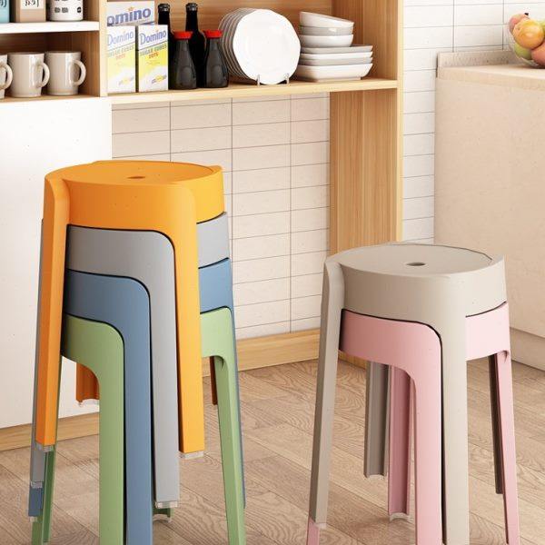 塑料凳子加厚家用可叠放餐桌板凳圆凳时尚创意高凳子北欧简约椅子,住宅家具,其它凳子,淘宝优惠券,粉丝福利购,淘宝优惠卷