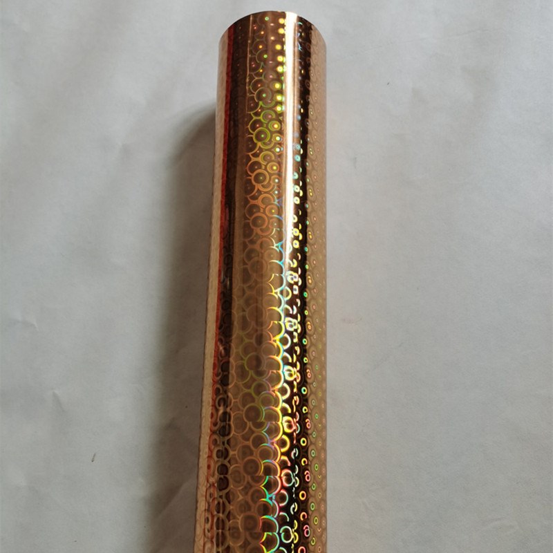 镭射烫金a纸电化铝过塑型烫纸盒标签烫塑 金眩晕图案