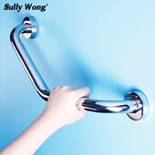 304不锈钢无障碍卫生间厕所浴室老人安全扶手 三弯带肥皂网置物架