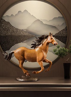 马到成功铜马e摆件老板办公室动物开业礼物家居书房全铜礼品装饰