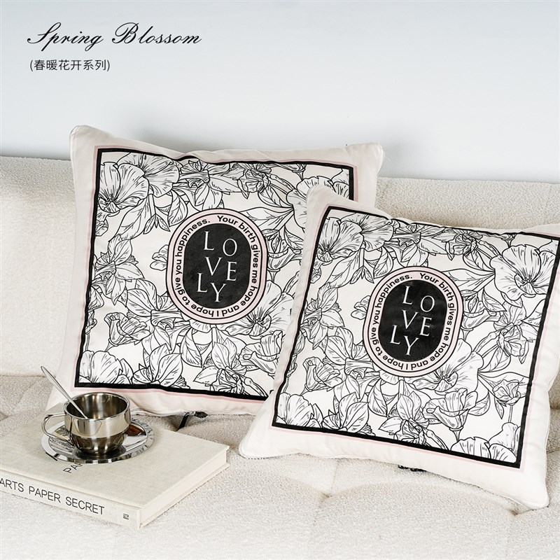 四季款春暖花开印花轻o奢抱枕被两用二合一抱枕车载办公室沙发午